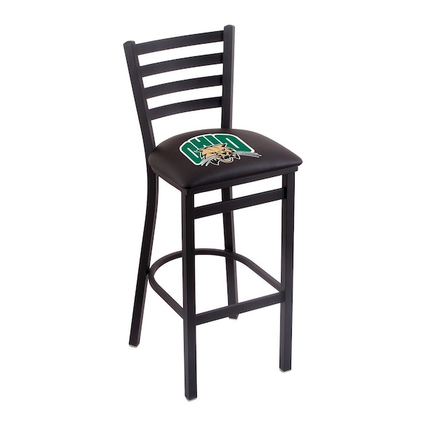 Holland Bar Stool Co 30" Blk Wrinkle Ohio University Stationary Bar Stool, Ladder Back - L00430UNIVOH