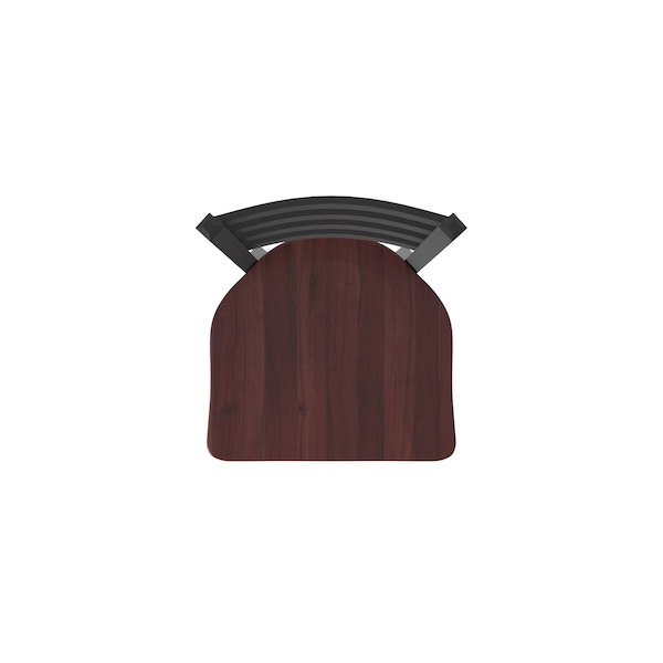 Holland Bar Stool Co 30" Stationary Bar Stool, Black Wrinkle, Dark Cherry Maple Seat - 40030BWDCMPL