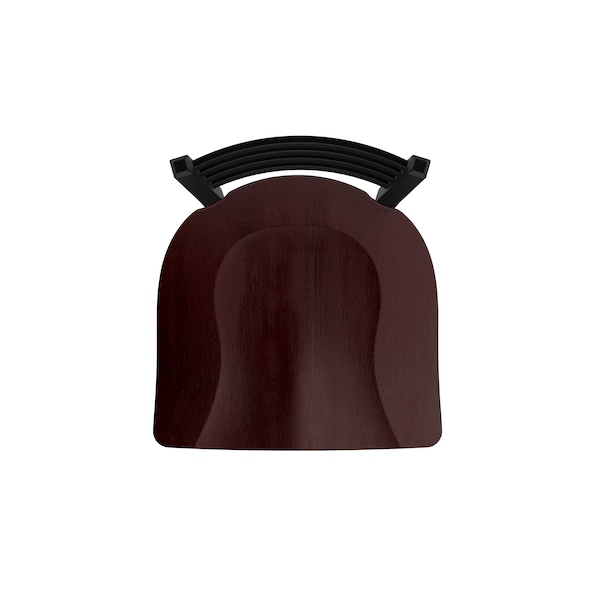 Holland Bar Stool Co 30" Stationary Bar Stool, Black Wrinkle, Dark Cherry Maple Seat - 40030BWDCMPL