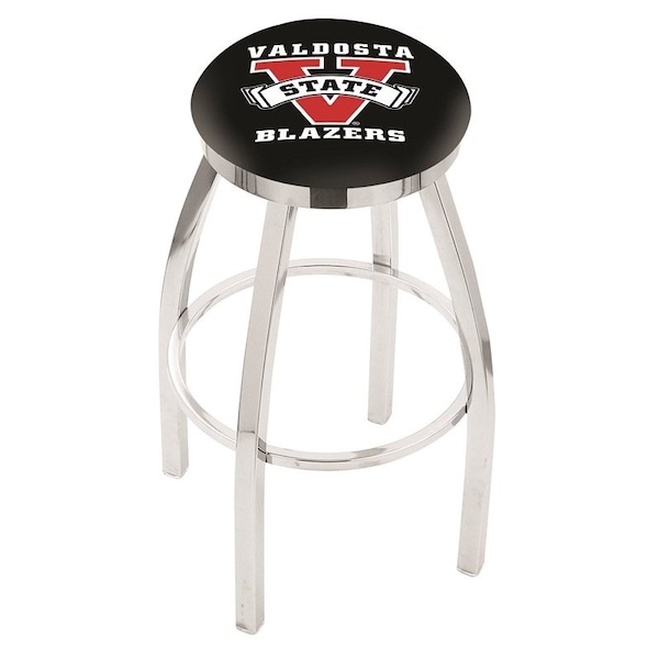 Holland Bar Stool Co 25" Chrome Valdosta State Swivel Bar Stool, Accent Ring - L8C2C25VALDST