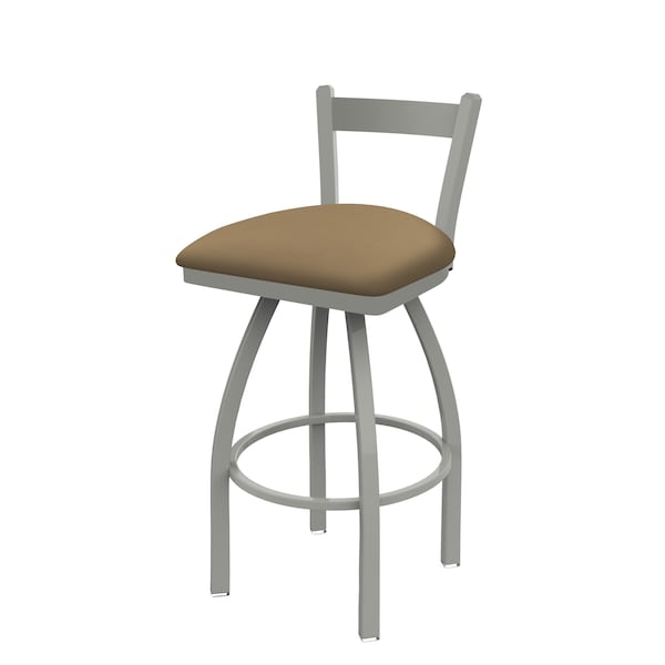 Holland Bar Stool Co 30" Low Back Swivel Bar Stool, Nickel Finish, Canter Sand Seat - 82130AN013