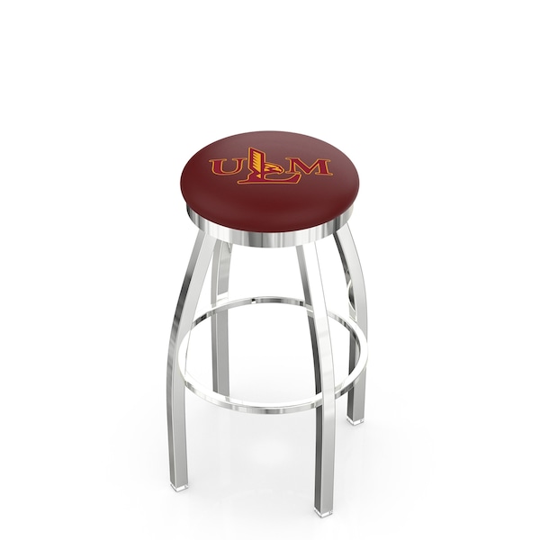 Holland Bar Stool Co 30" Chrome Louisiana-Monroe Swivel Bar Stool, Accent Ring - L8C2C30LA-MON