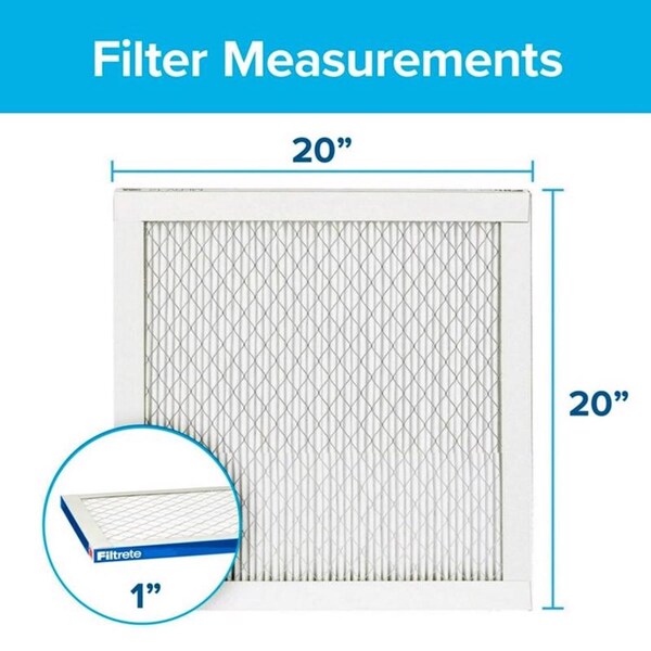 3M Filtrete 20 in. W X 20 in. H X 1 in. D Polypropylene 13 MERV Pleated Allergen Air Filter 1 pk - EA02DC-6