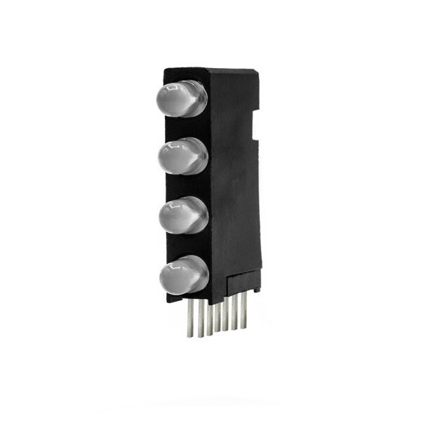 Arreglo LED de doble color Dialight, Rojo/Amarillo/Verde, Difuso, T-1, 3 mm - 568-0704-444F
