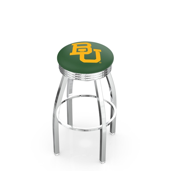 Holland Bar Stool Co 25" Chrome Baylor Swivel Bar Stool, Accent Ring - L8C3C25BAYLOR