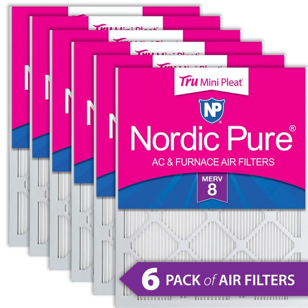 Nordic Pure 14x25x1 Tru Mini Pleat Pleated Air Filter, High Capacity, Electrostatically Charged Synthetic Media - 14X25X1M8MINIPLEAT-6