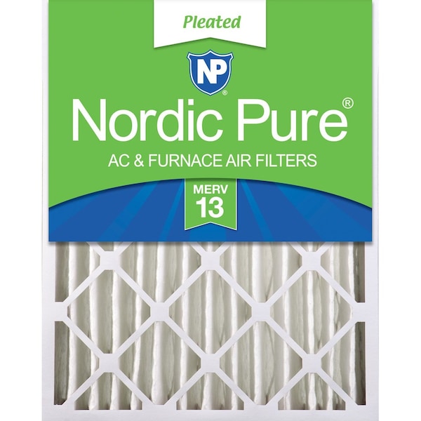 Nordic Pure 16x20x4 Pleated Air Filter, High Capacity, Electrostatically Charged Synthetic Media, MERV 13 - 16X20X4M13-1
