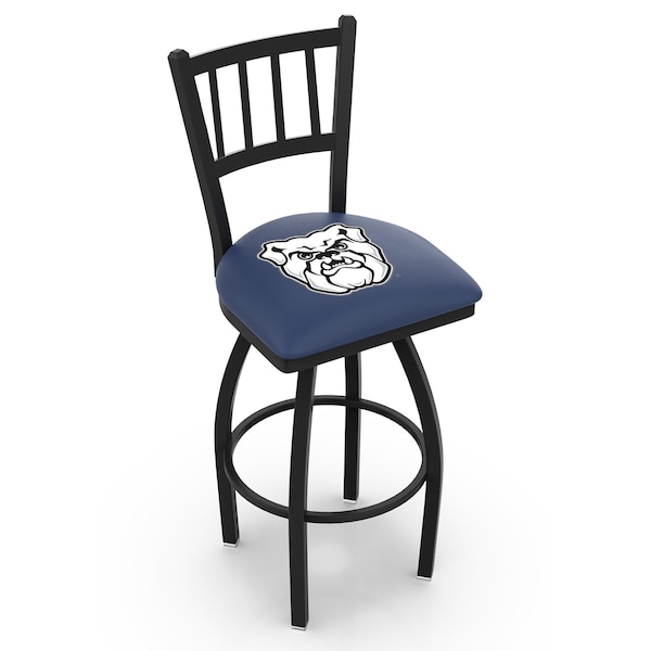 Holland Bar Stool Co 30" Blk Wrinkle Butler Swivel Bar Stool, Jailhouse Back - L01830BUTLER