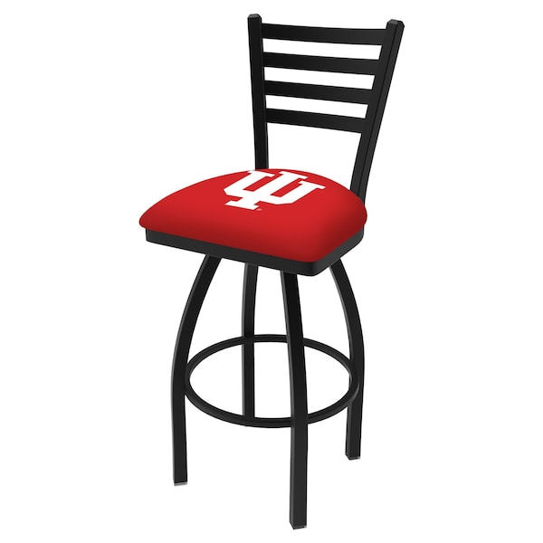 Holland Bar Stool Co 30" Blk Wrinkle Indiana Swivel Bar Stool, Ladder Back - L01430INDNAU