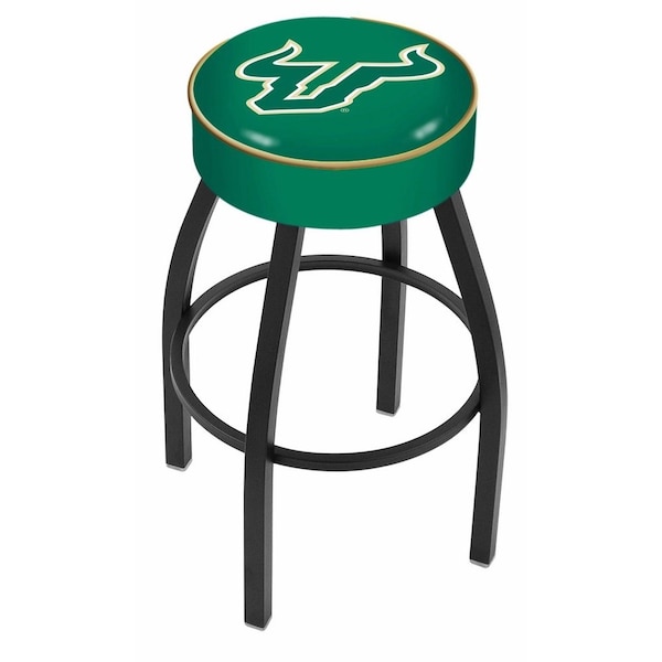 Holland Bar Stool Co 30" 4" South Florida Cushion Seat, Blk Wrinkle Base Swivel Bar Stool - L8B130SOUFLA
