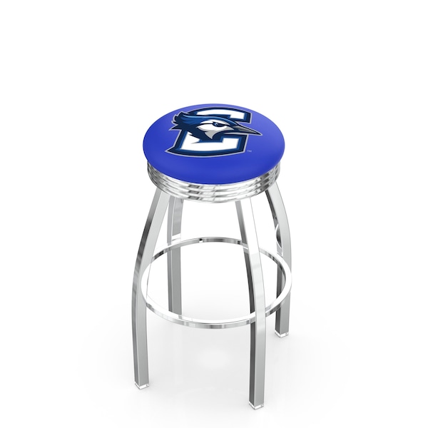 Holland Bar Stool Co 25" Chrome Creighton Swivel Bar Stool, Accent Ring - L8C3C25CRGHTN
