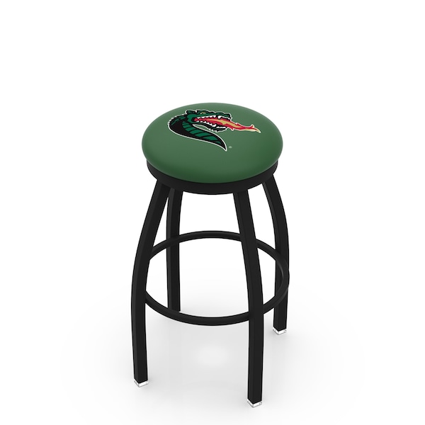 Holland Bar Stool Co 30" Blk Wrinkle UAB Swivel Bar Stool, Accent Ring - L8B2B30ALABIR