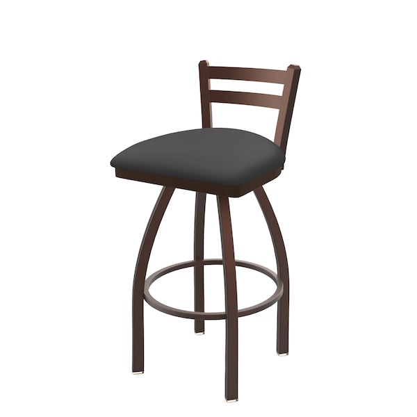 Holland Bar Stool Co 30" Low Back Swivel Bar Stool, Bronze Finish, Canter Storm Seat - 41130BZ004