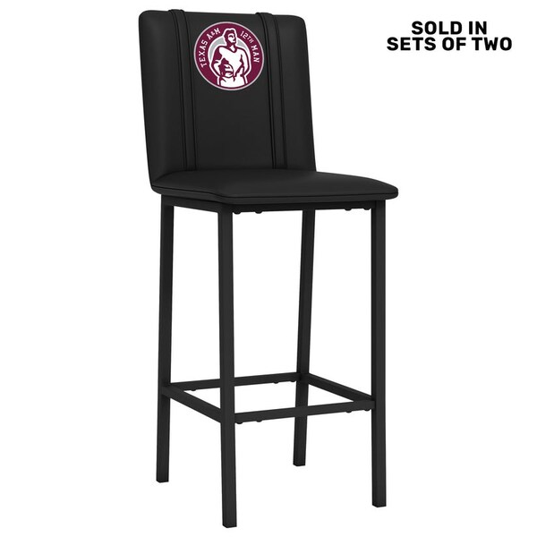 Dreamseat Bar Stool 500 with Texas A&M Aggies 12th Man Logo, 2PK - XZ500BSDBLK-PSCOL13173A