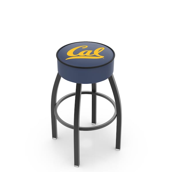Holland Bar Stool Co 30" 4" Cal Cushion Seat, Blk Wrinkle Base Swivel Bar Stool - L8B130CAL-UN