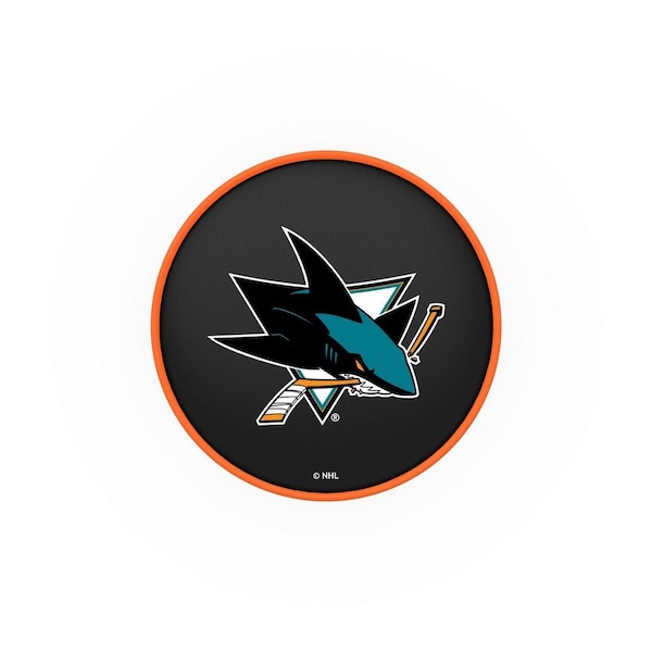 Holland Bar Stool Co 30" San Jose Sharks Cushion Seat, 2-Ring Chrome Swivel Bar Stool - L7C130SJSHAR