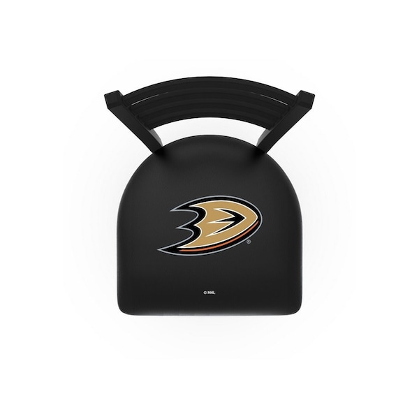 Holland Bar Stool Co 30" Blk Wrinkle Anaheim Ducks Swivel Bar Stool, Ladder Back - L01430ANADKS