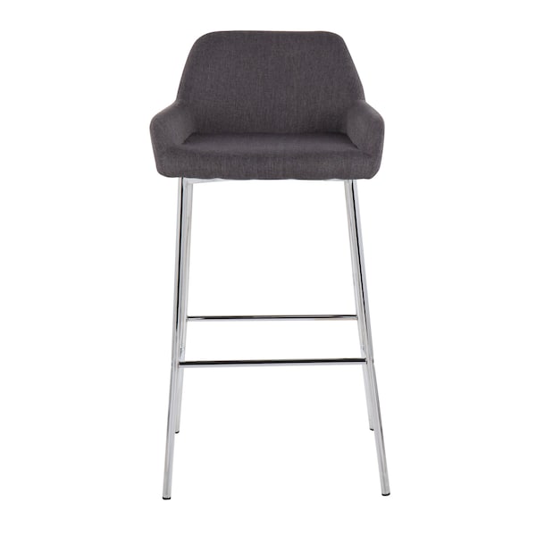 Lumisource Daniella Fixed-Height Bar Stool - Set of 2 PR - B30-DNLA2 CHRMCHAR2