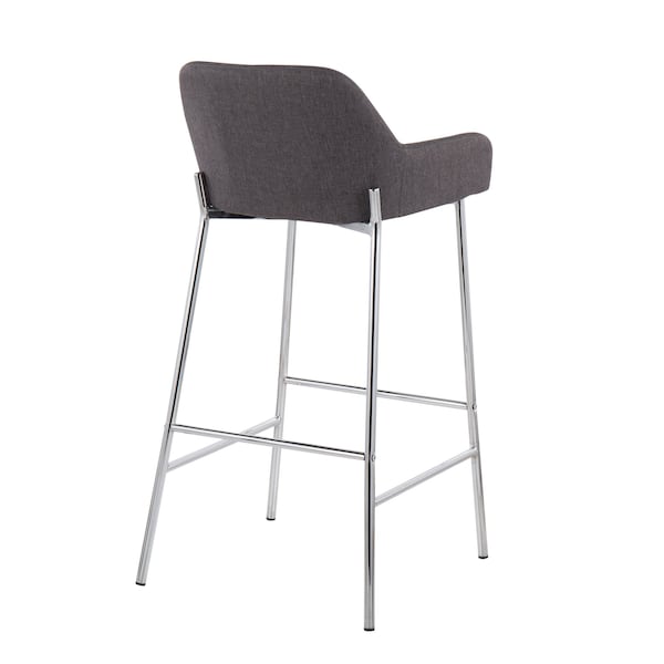 Lumisource Daniella Fixed-Height Bar Stool - Set of 2 PR - B30-DNLA2 CHRMCHAR2