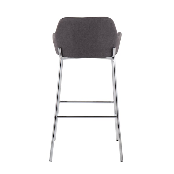 Lumisource Daniella Fixed-Height Bar Stool - Set of 2 PR - B30-DNLA2 CHRMCHAR2
