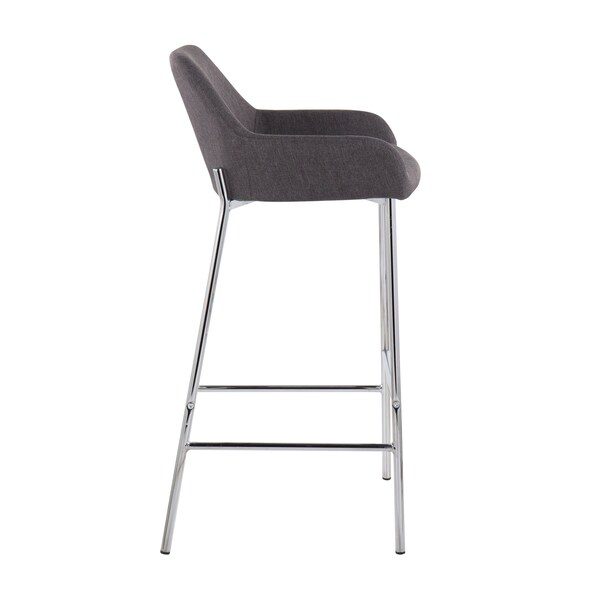 Lumisource Daniella Fixed-Height Bar Stool - Set of 2 PR - B30-DNLA2 CHRMCHAR2