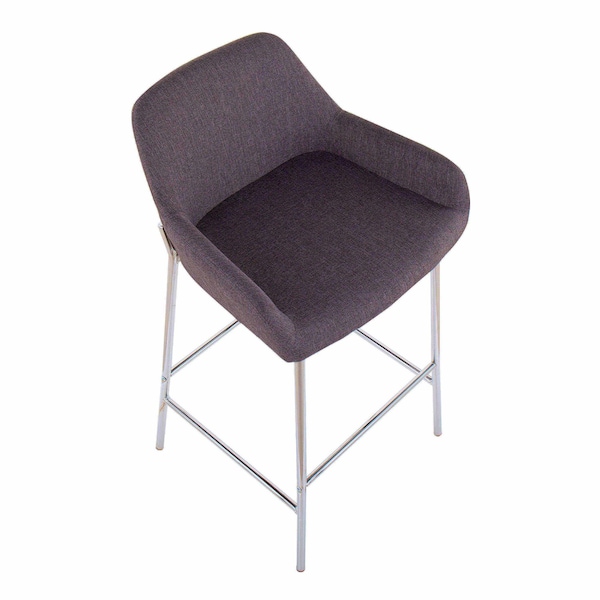 Lumisource Daniella Fixed-Height Bar Stool - Set of 2 PR - B30-DNLA2 CHRMCHAR2