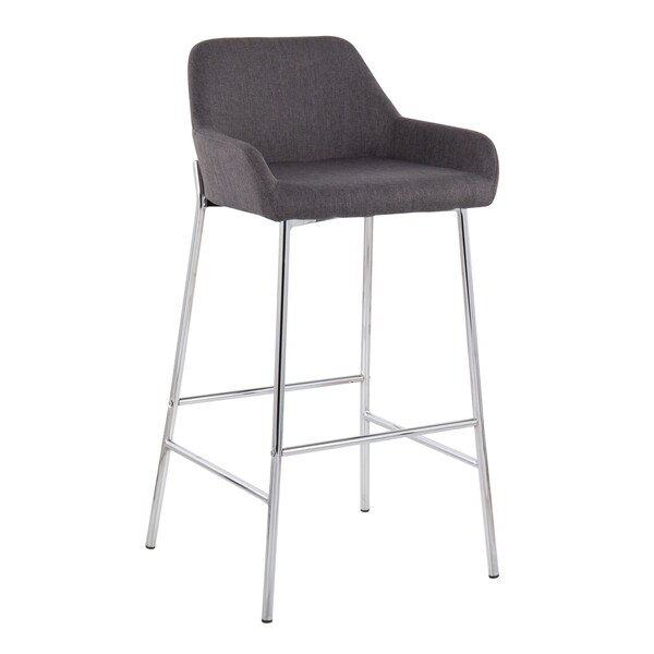 Lumisource Daniella Fixed-Height Bar Stool - Set of 2 PR - B30-DNLA2 CHRMCHAR2