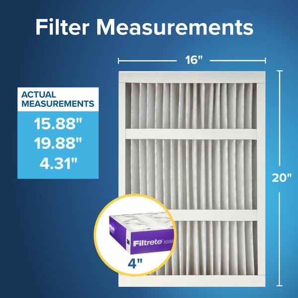 3M 16x20x4 MPR 1550 Pleated Air Filter - NDP00-4IN-2