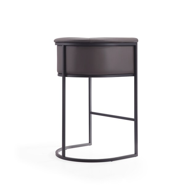 Manhattan Comfort Cosmopolitan Barstool in Pebble and Black (Set of 3) - 3-BS015-PE