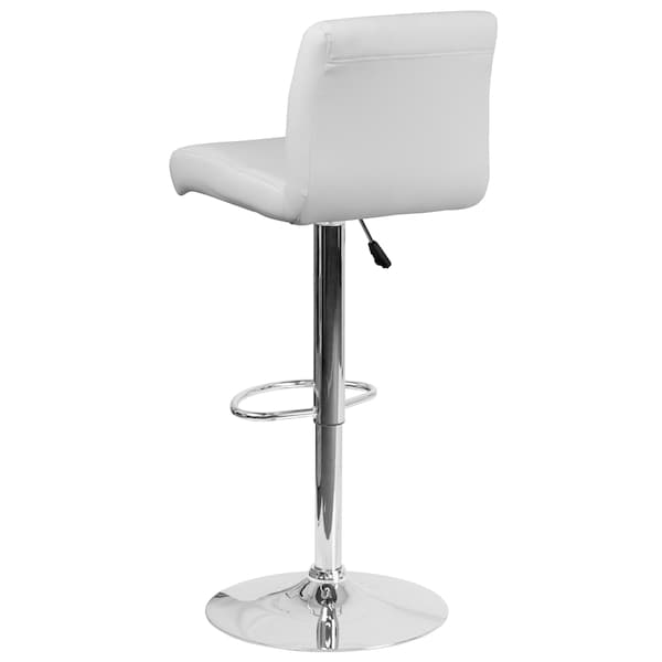 Flash Furniture White Vinyl Barstool, PK2 - 2-DS-8101B-WH-GG