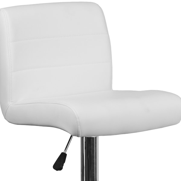 Flash Furniture White Vinyl Barstool, PK2 - 2-DS-8101B-WH-GG