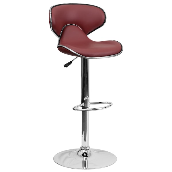Flash Furniture Burgundy Vinyl Barstool, PK2 - 2-DS-815-BURG-GG