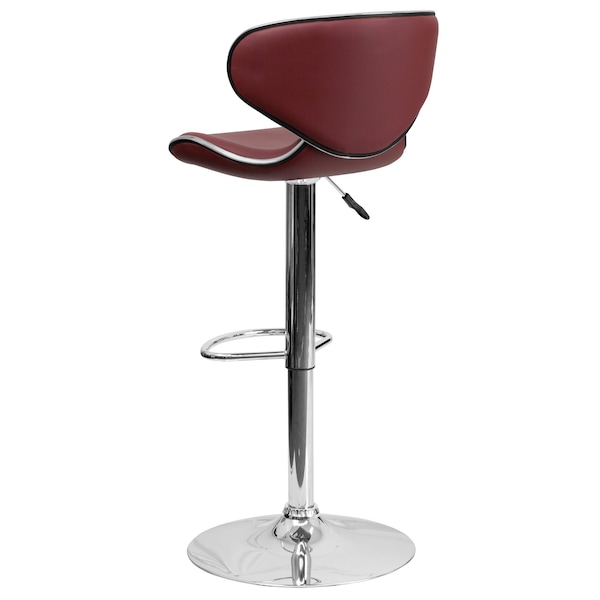 Flash Furniture Burgundy Vinyl Barstool, PK2 - 2-DS-815-BURG-GG