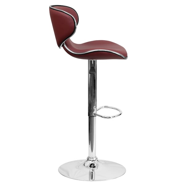 Flash Furniture Burgundy Vinyl Barstool, PK2 - 2-DS-815-BURG-GG