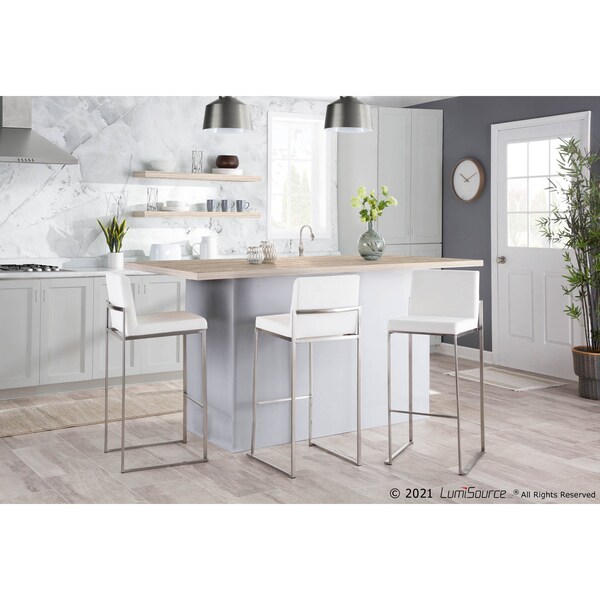 Lumisource Fuji High Back Barstool - Set of 2 PR - B30-FUJIHB SSVW2