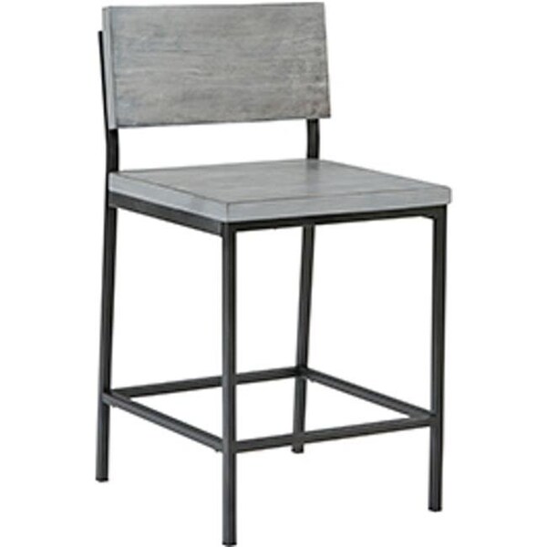 Progressive Furniture Progressive Furniture A103-42G Game Room Wood & Metal Bar Stool; Gray - A103-42G