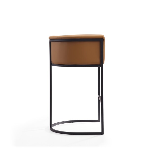 Manhattan Comfort Cosmopolitan Barstool in Camel and Black - BS015-CL