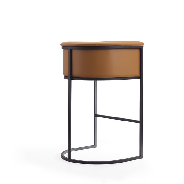 Manhattan Comfort Cosmopolitan Barstool in Camel and Black - BS015-CL