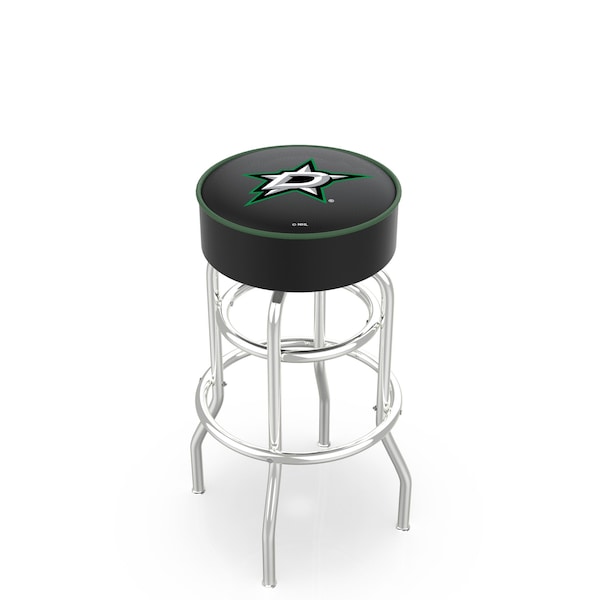 Holland Bar Stool Co 30" Dallas Stars Cushion Seat, 2-Ring Chrome Swivel Bar Stool - L7C130DALSTA