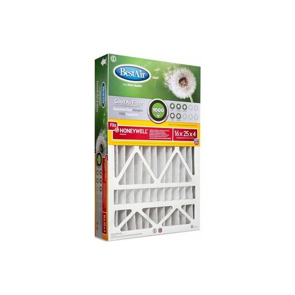 Freudenberg Filtration Technologies 16x25x4 Pleated Air Filter - HW1625-8R