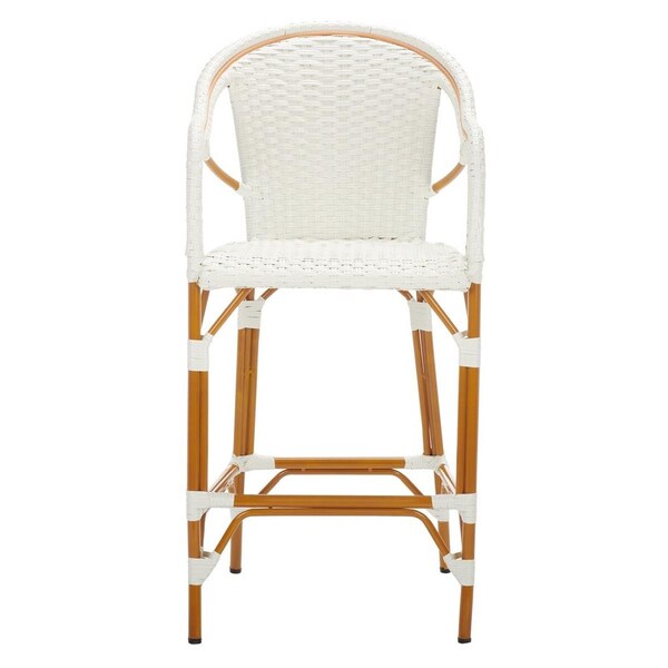 Safavieh 22.5 x 25.5 x 46.5 in. California Bar Stool, White - PAT7535C