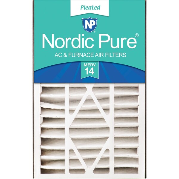 Nordic Pure 16x25x5 Pleated Air Filter, High Capacity, Electrostatically Charged Synthetic Media, MERV 14 - 16X25X5ABM14-1