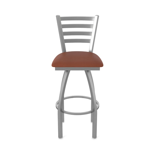 Holland Bar Stool Co 410 Jackie Stainless Steel 36in Swivel Bar Stool with Rein Adobe Seat - 41036SS023