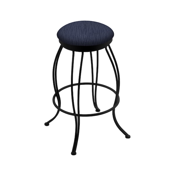Holland Bar Stool Co 30" Swivel Bar Stool, Black Wrinkle, Graph Anchor Seat - 300030BW014