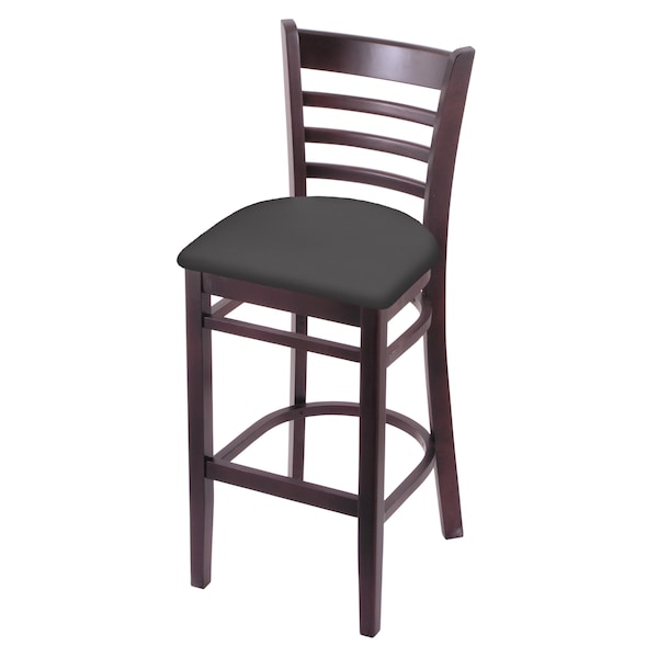Holland Bar Stool Co 30" Bar Stool, Dark Cherry Finish, Canter Storm Seat - 314030DC004