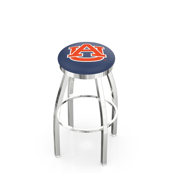 Holland Bar Stool Co 30" Chrome Auburn Swivel Bar Stool, Accent Ring - L8C2C30AUBURN