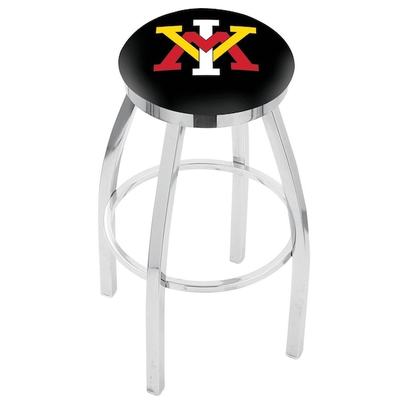 Holland Bar Stool Co 30" Chrome Virginia Military Institute Swivel Bar Stool, Accent Ring - L8C2C30VAMILI
