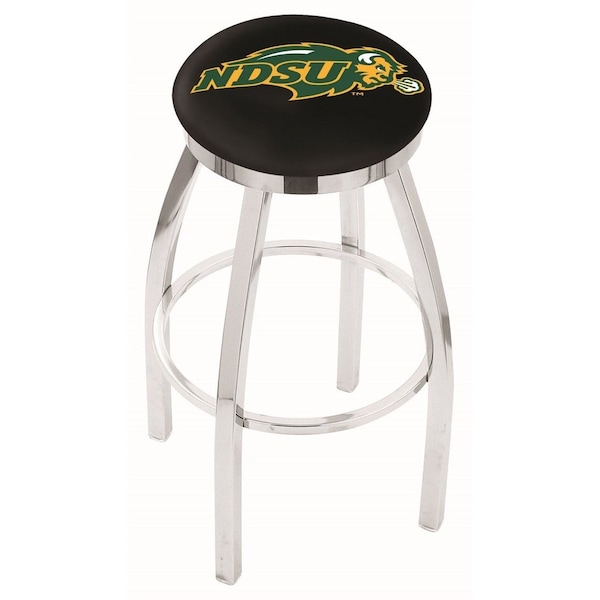 Holland Bar Stool Co 25" Chrome North Dakota State Swivel Bar Stool, Accent Ring - L8C2C25NDAKST-B