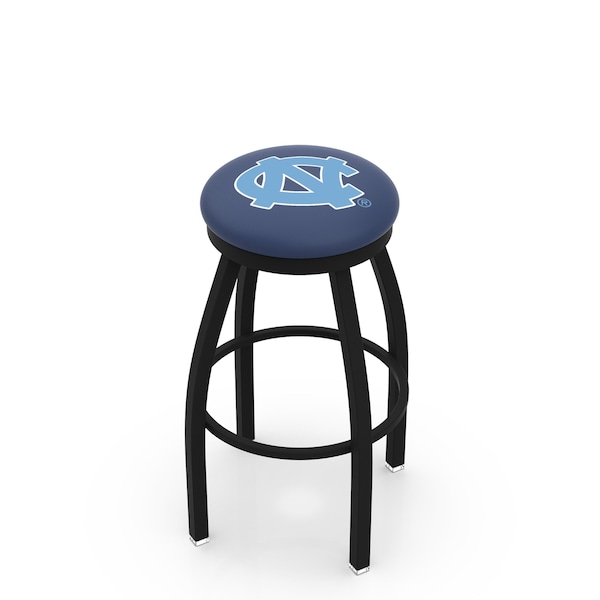 Holland Bar Stool Co 25" Blk Wrinkle North Carolina Swivel Bar Stool, Accent Ring - L8B2B25NORCAR