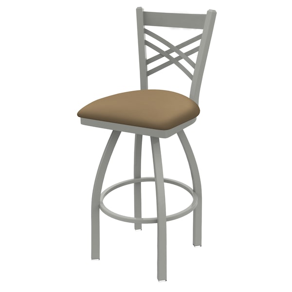 Holland Bar Stool Co 30" Swivel Bar Stool, Nickel Finish, Canter Sand Seat - 82030AN013